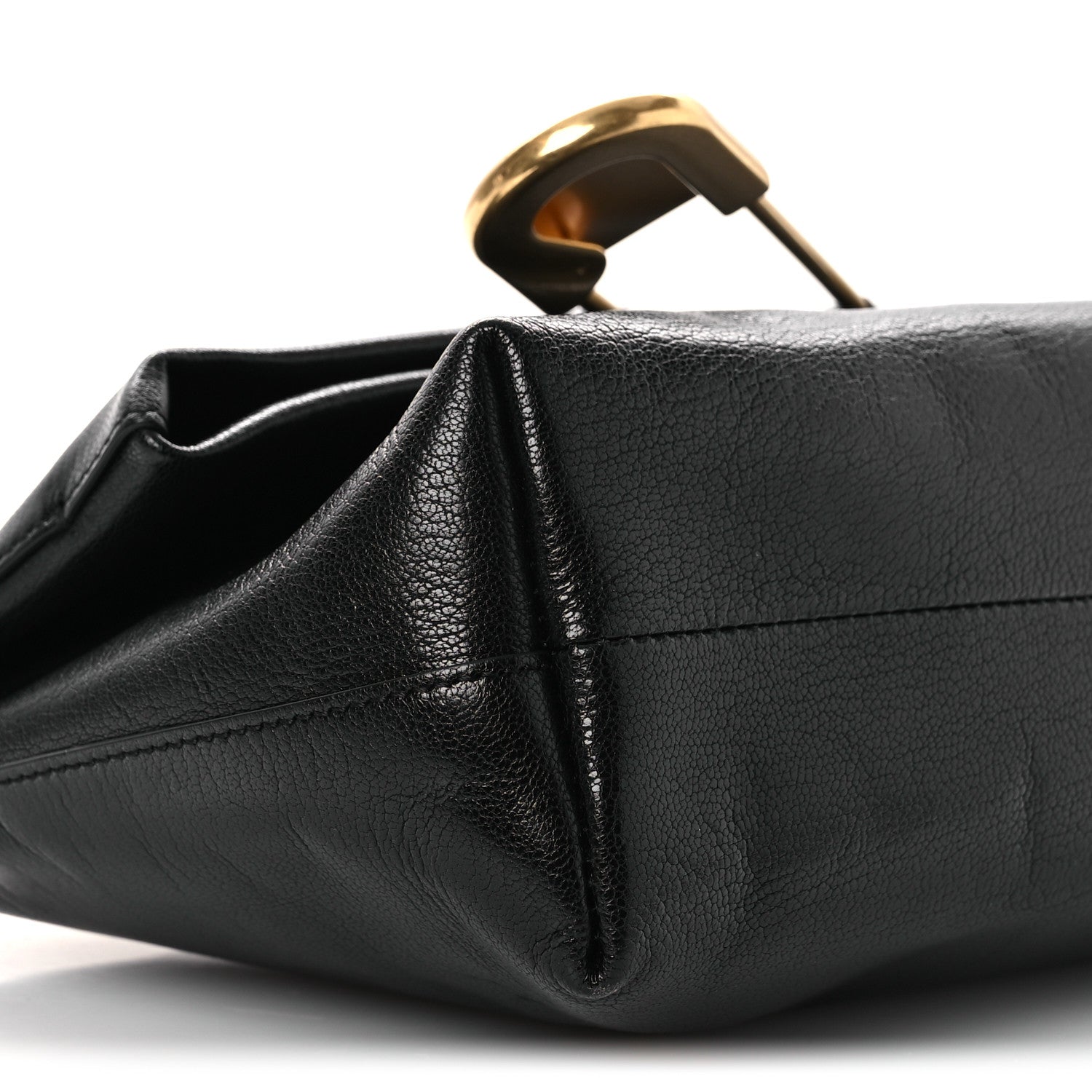 Burberry Grained Calfskin Pin Clutch Black 10 of 12