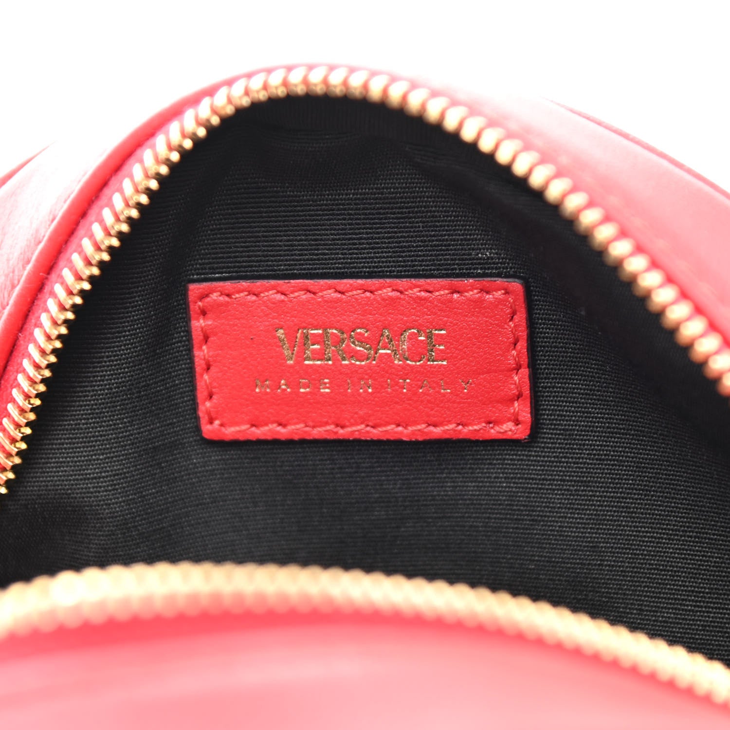 Versace Nappa Quilted La Medusa Round Camera Bag Red 6 of 8