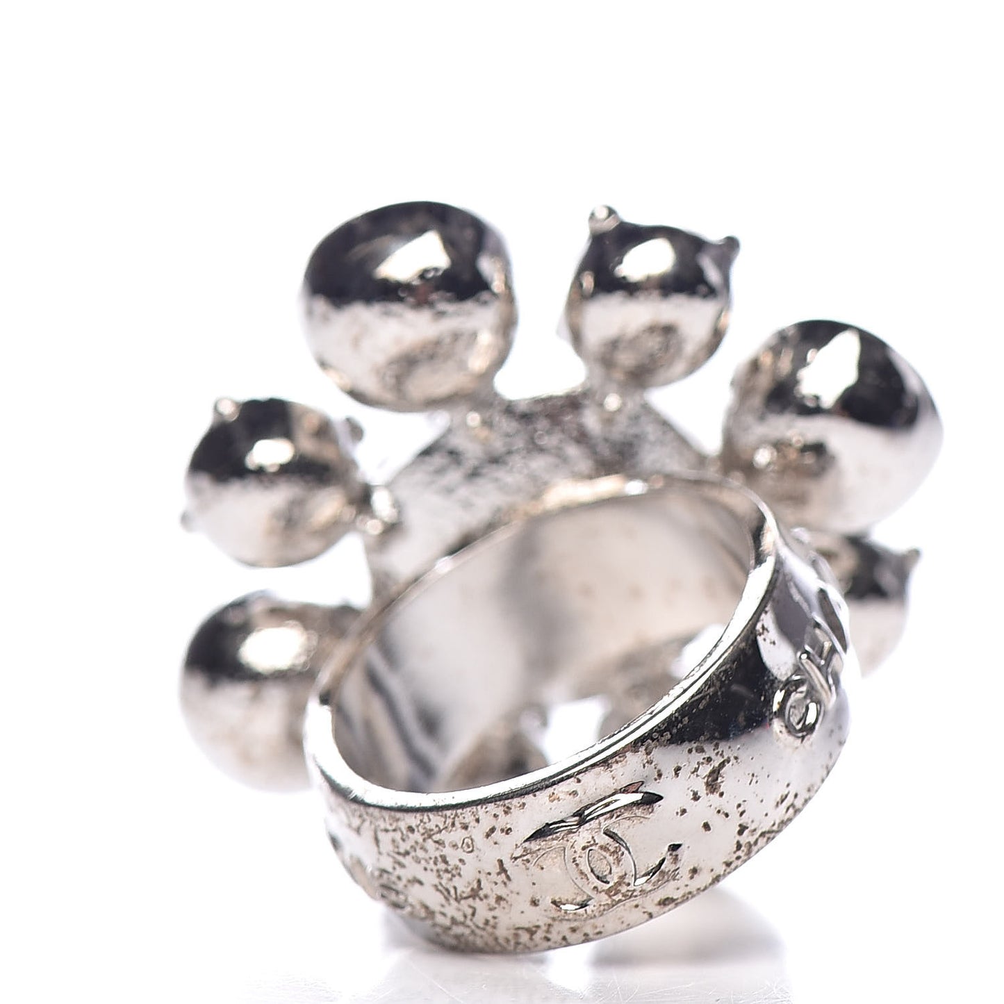 Crystal CC Ring 6.5 Silver