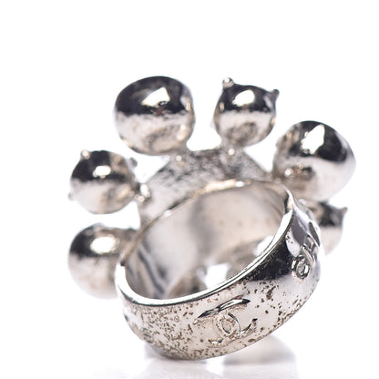 Chanel Crystal CC Ring 6.5 Silver 4 of 7