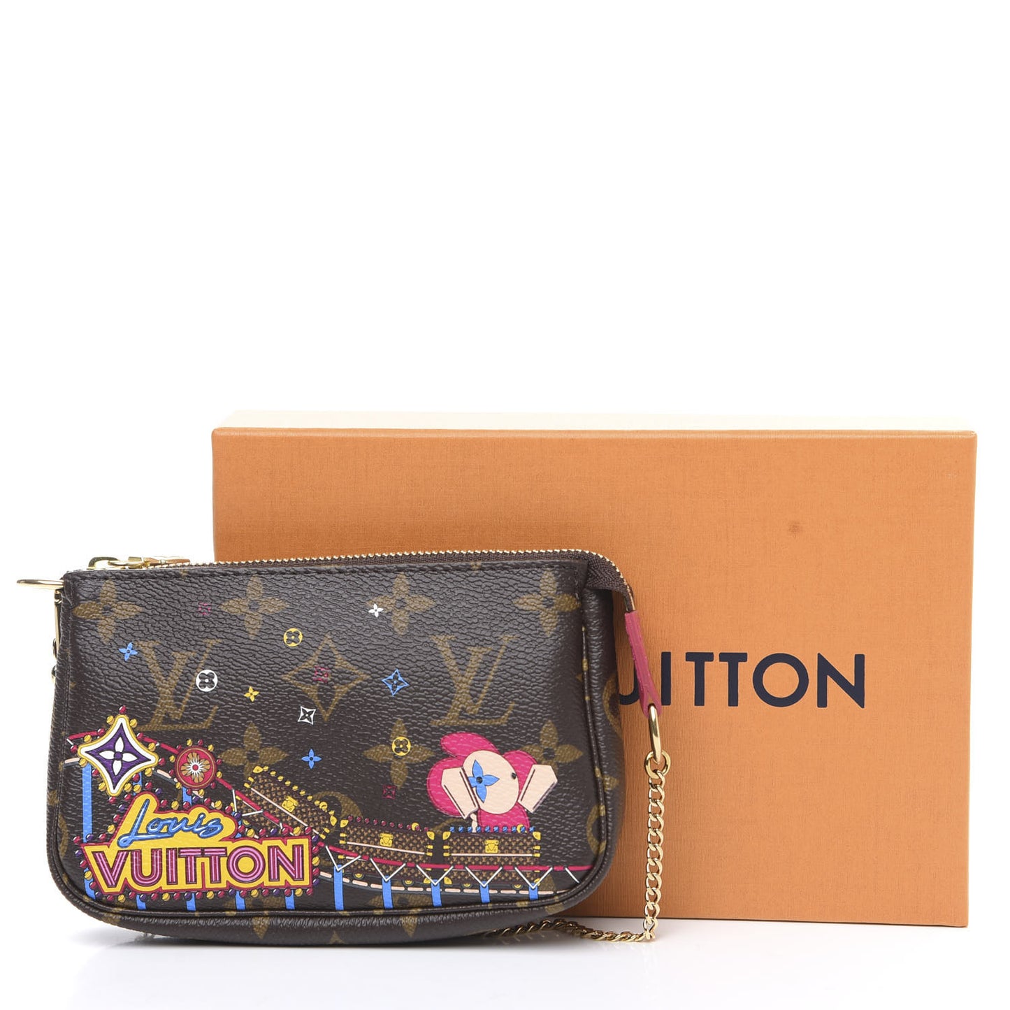 Monogram 2020 Christmas Animation Roller Coaster Mini Pochette Accessories Pivoine