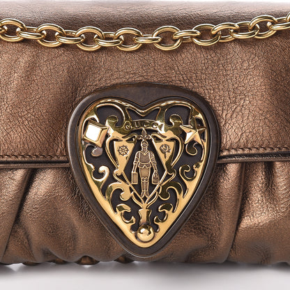 Gucci Metallic Calfskin Babouska Clutch Bronze 8 of 10