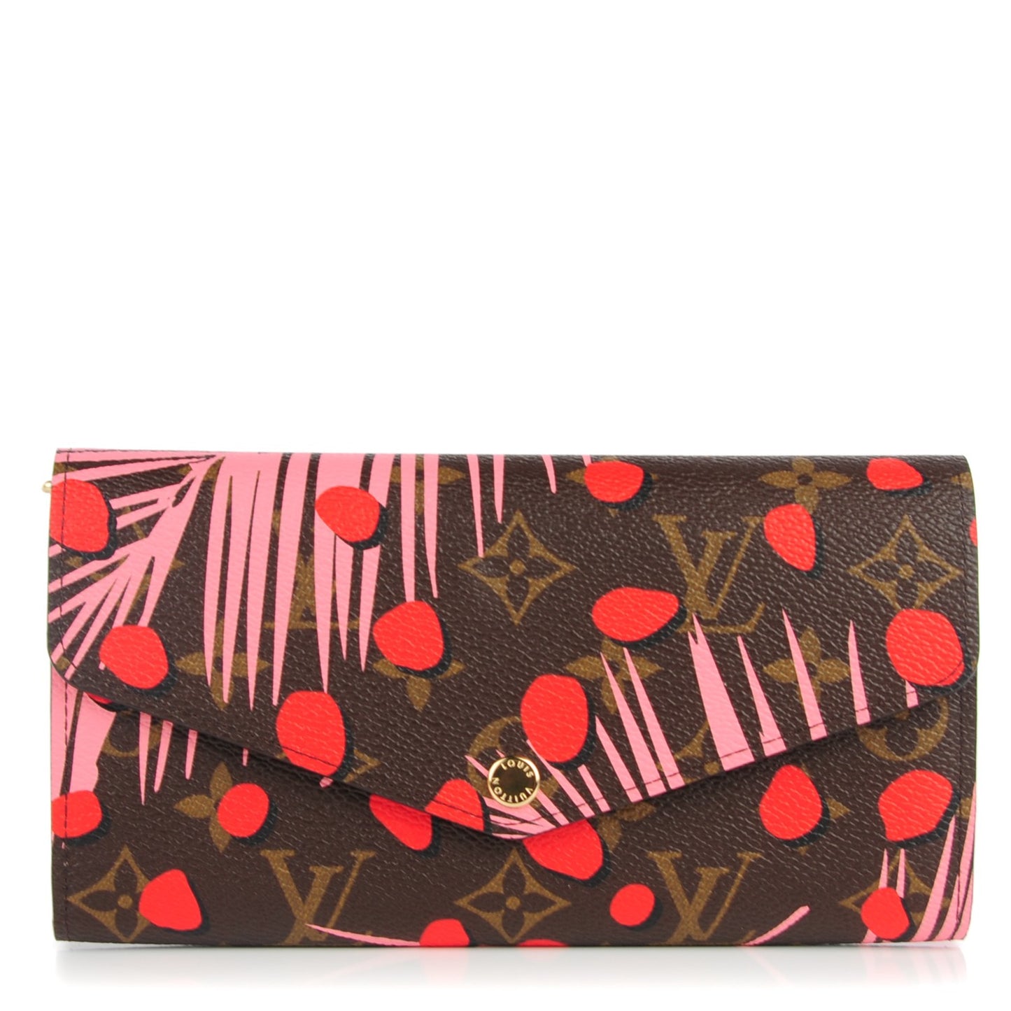 Monogram Jungle Dots Sarah Wallet Sugar Pink Poppy