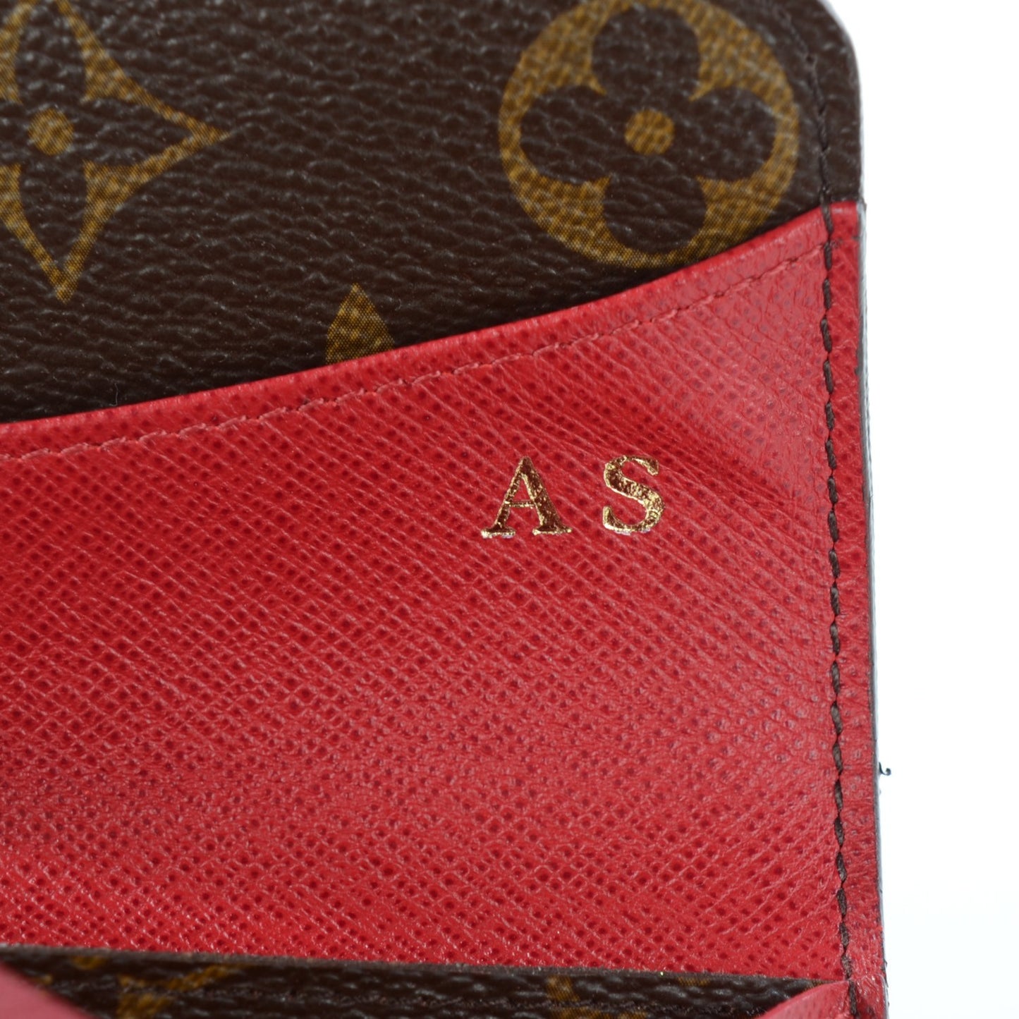 Damier Ebene Emilie Wallet Red