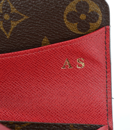 Louis Vuitton Damier Ebene Emilie Wallet Red 6 of 8