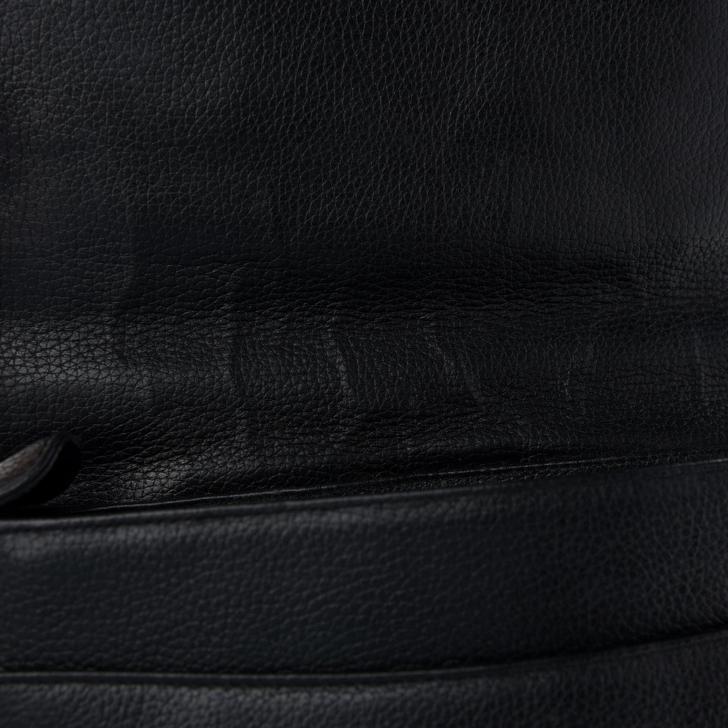Grained Calfskin Studded Crossbody Bag Black