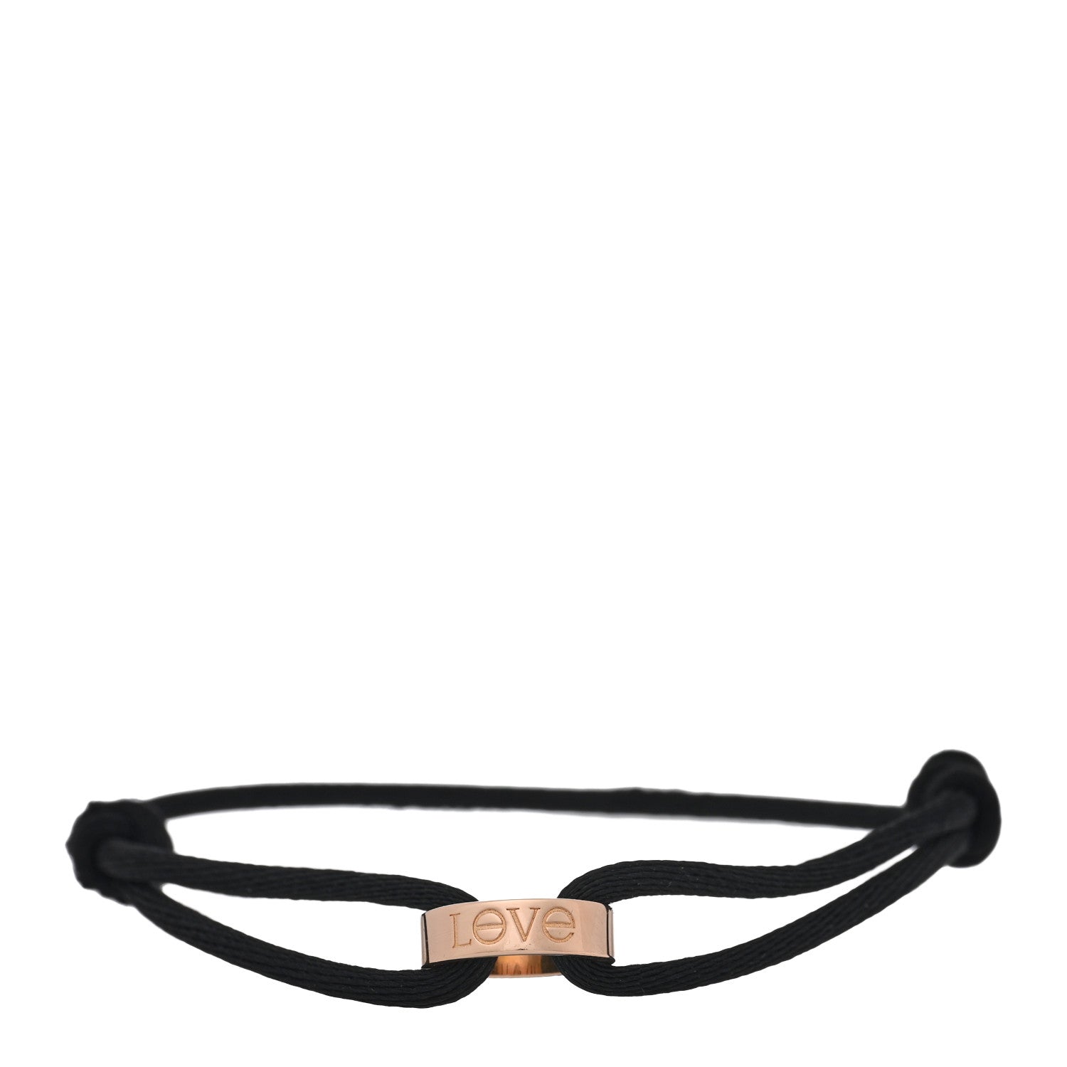 Cartier 18K Pink Gold Charity LOVE Adjustable Cord Bracelet Black 1 of 3
