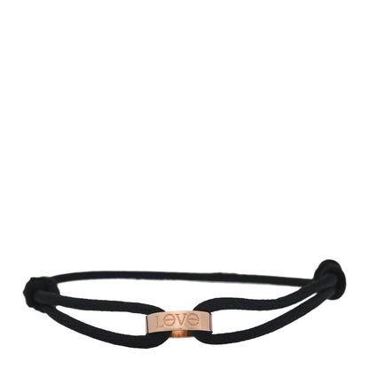 Cartier 18K Pink Gold Charity LOVE Adjustable Cord Bracelet Black 1 of 3