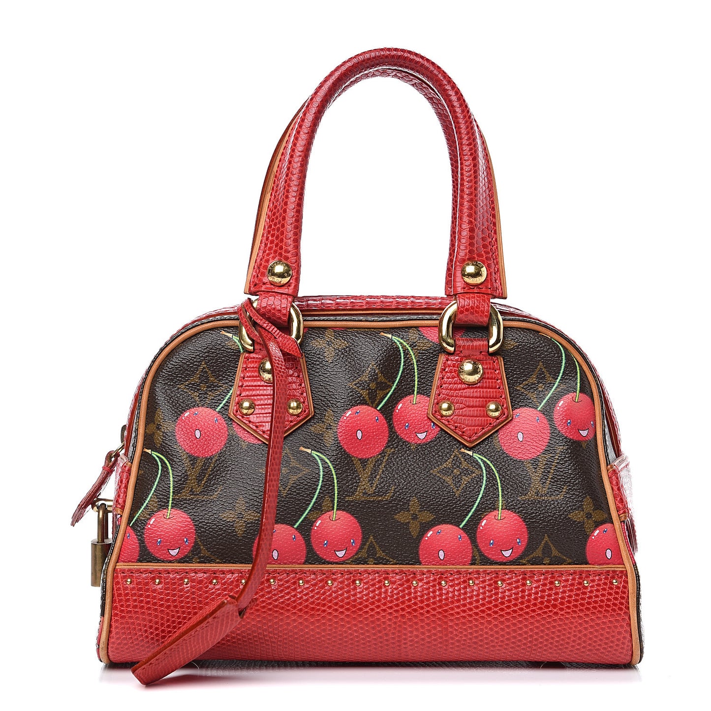 Lizard Monogram Cerises Neo Deauville