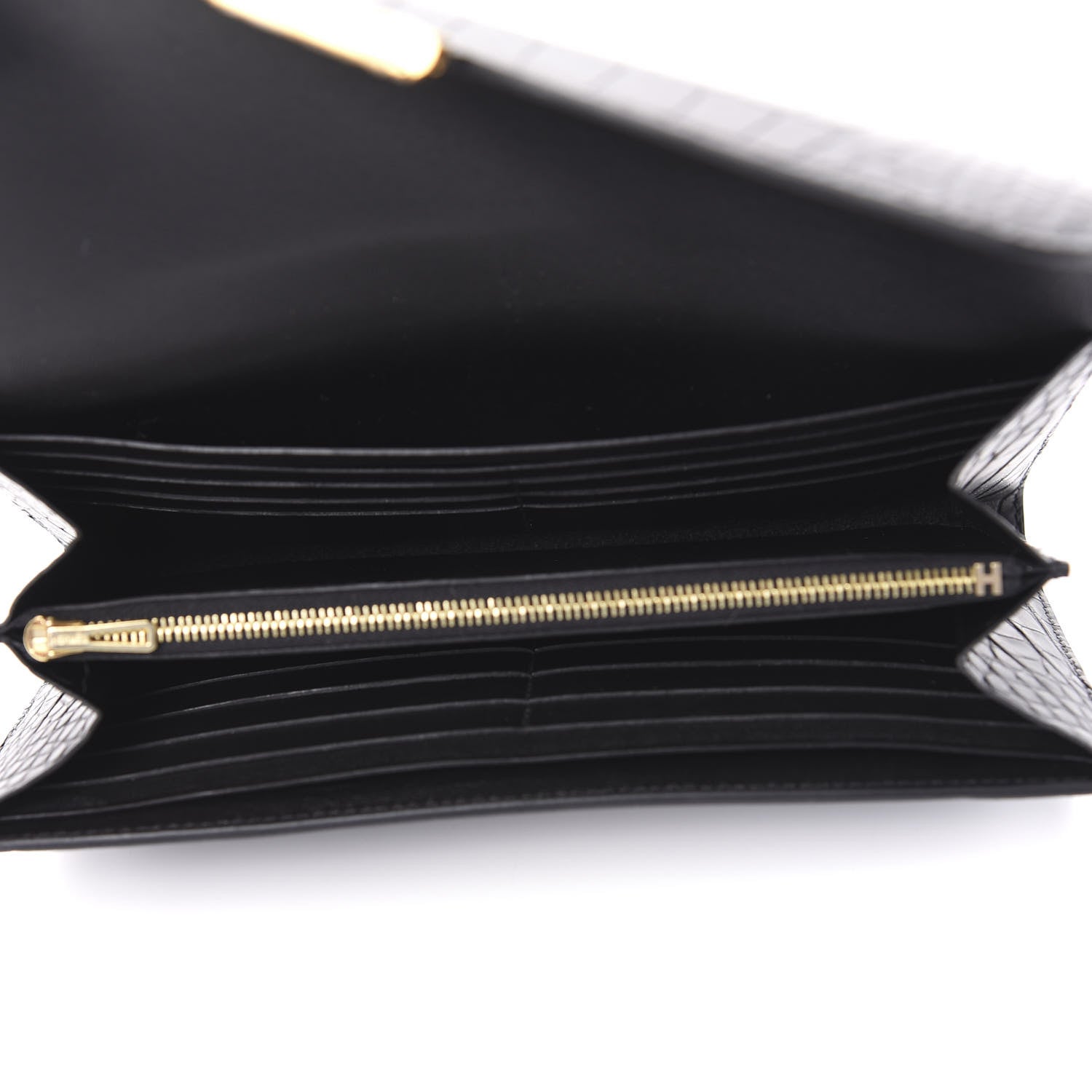 Hermes Matte Alligator Constance Wallet Black 6 of 17