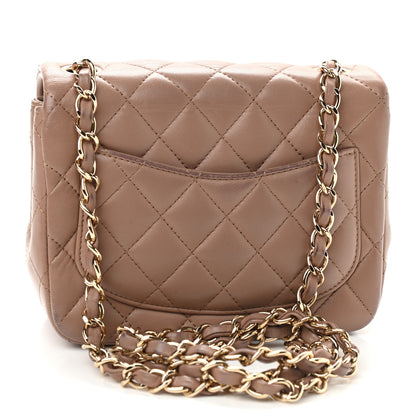 Chanel Lambskin Quilted Mini Square Flap Beige 3 of 10