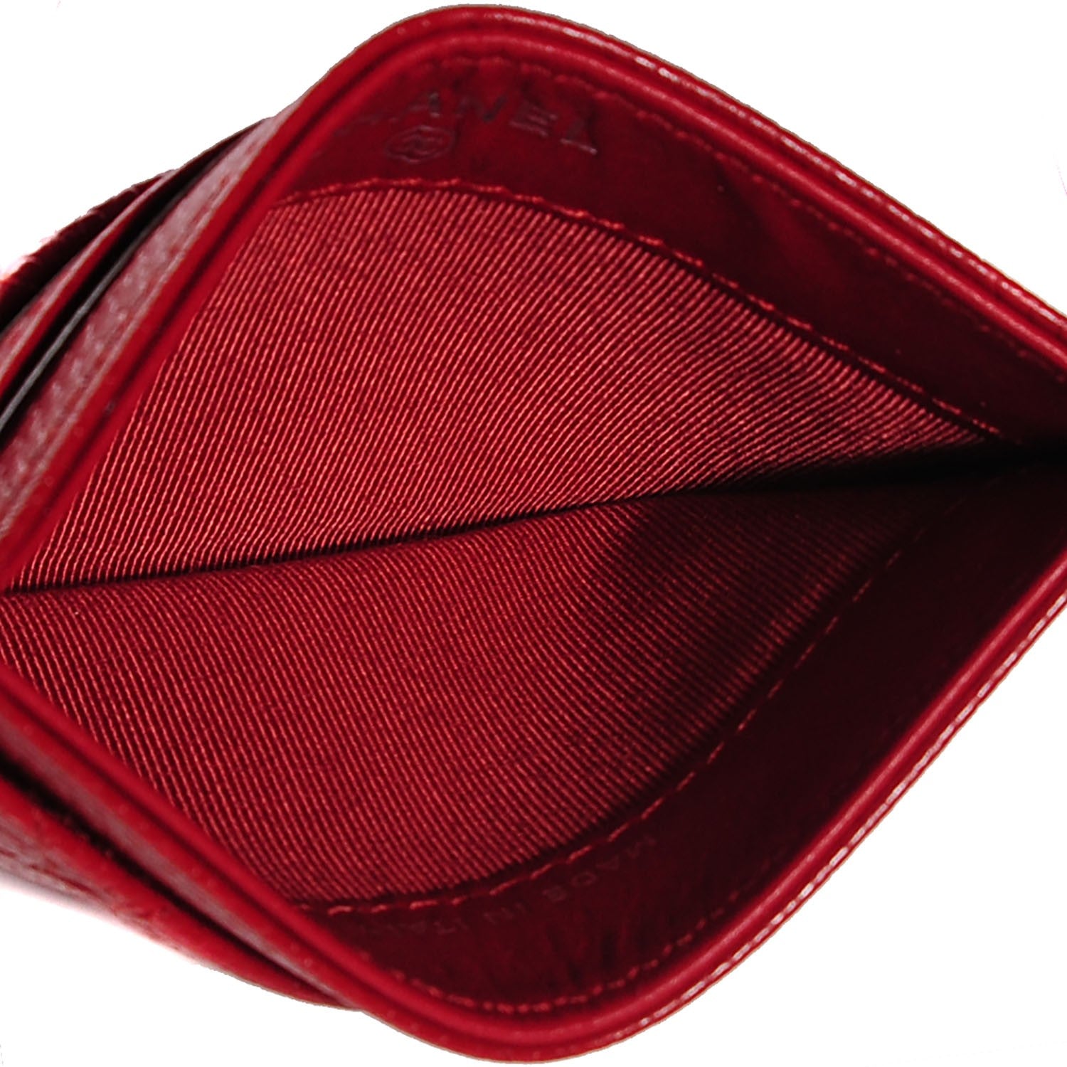 Chanel Caviar Quilted Card Holder Red 6 of 9