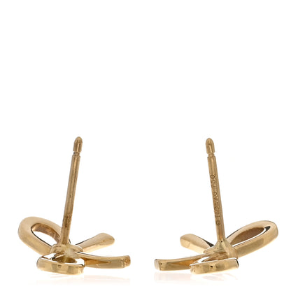 Tiffany 18K Yellow Gold Bow Earrings 3 of 5