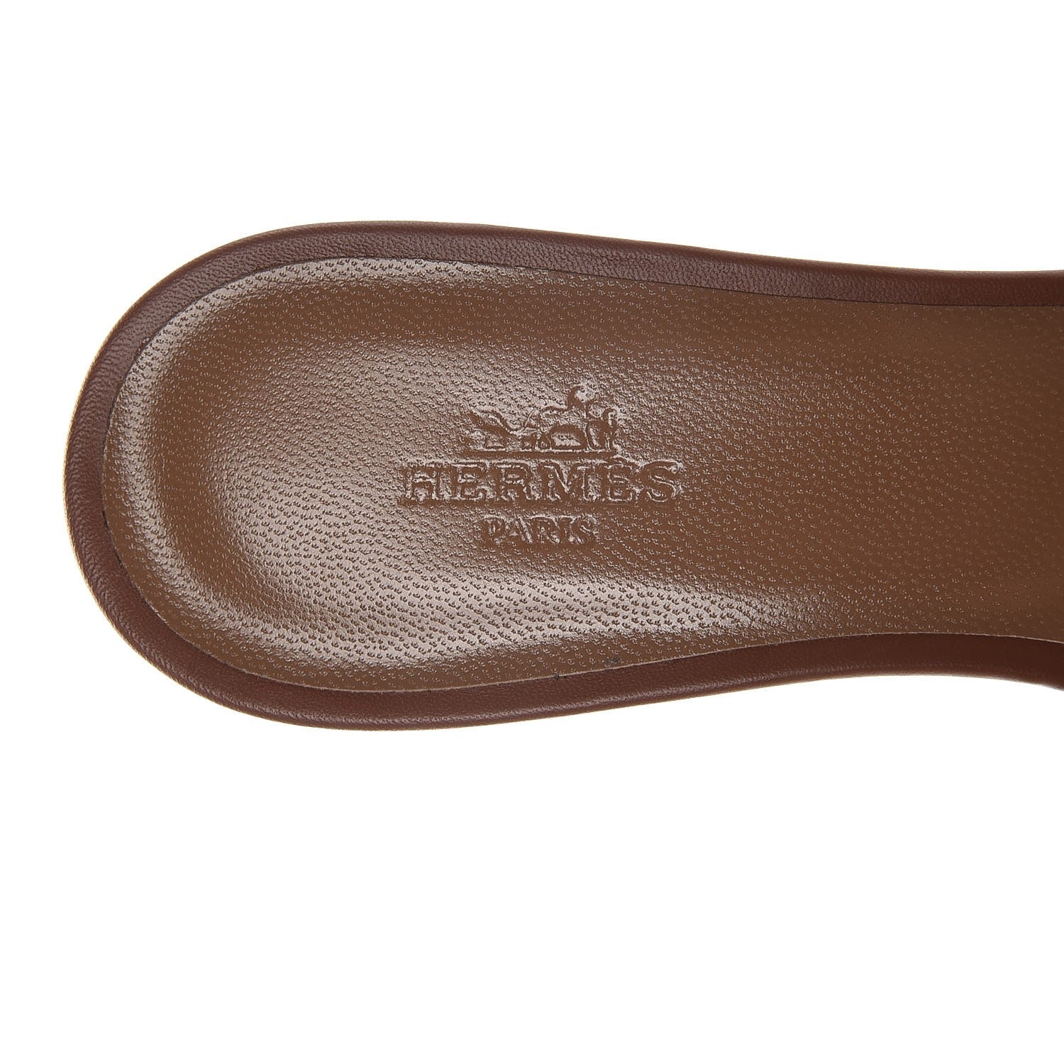 Hermes Calfskin Oasis Sandals 37.5 Gold 5 of 7