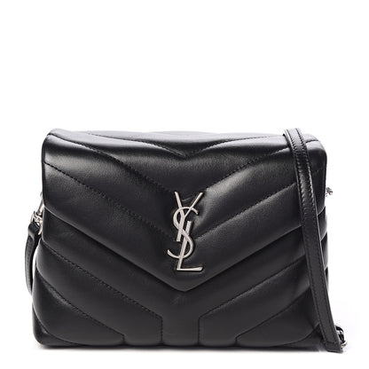 Saint Laurent Calfskin Y Quilted Monogram Toy Loulou Crossbody Bag Black 1 of 8