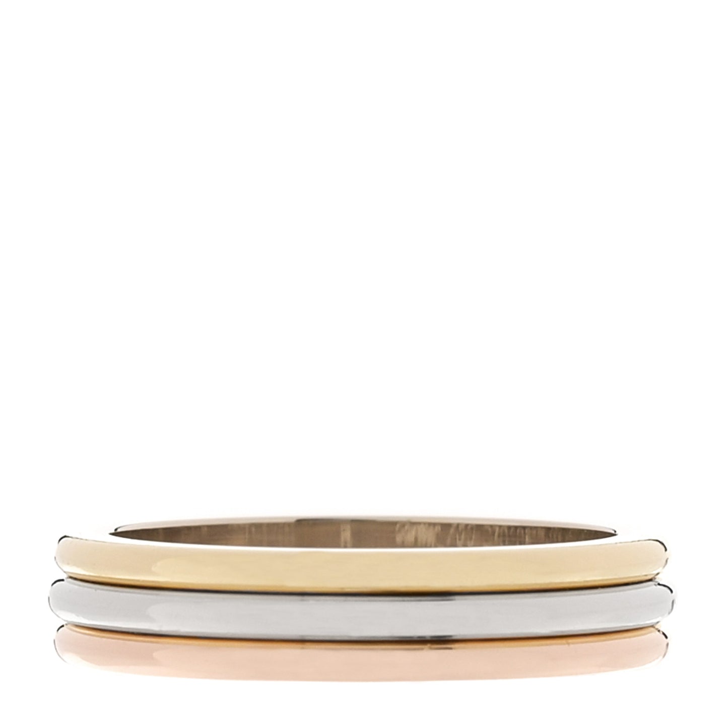 18K Yellow Gold 3.8mm Trinity Wedding Band Ring 47 4