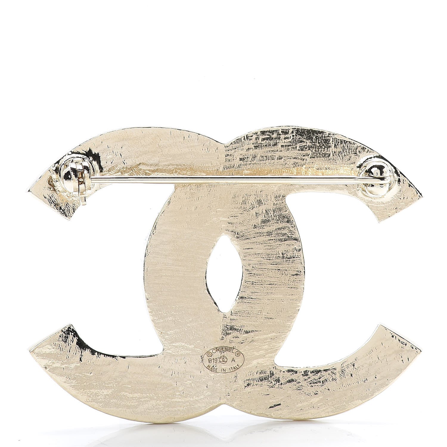 Chanel Gripoix Poured Glass Along The Nile CC Brooch Green Gold 3 of 5