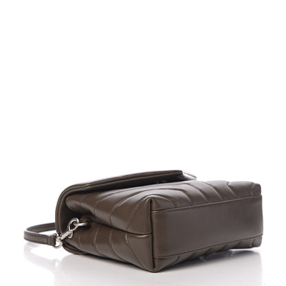 Saint Laurent Calfskin Y Quilted Monogram Toy Loulou Crossbody Bag Faggio 3 of 9