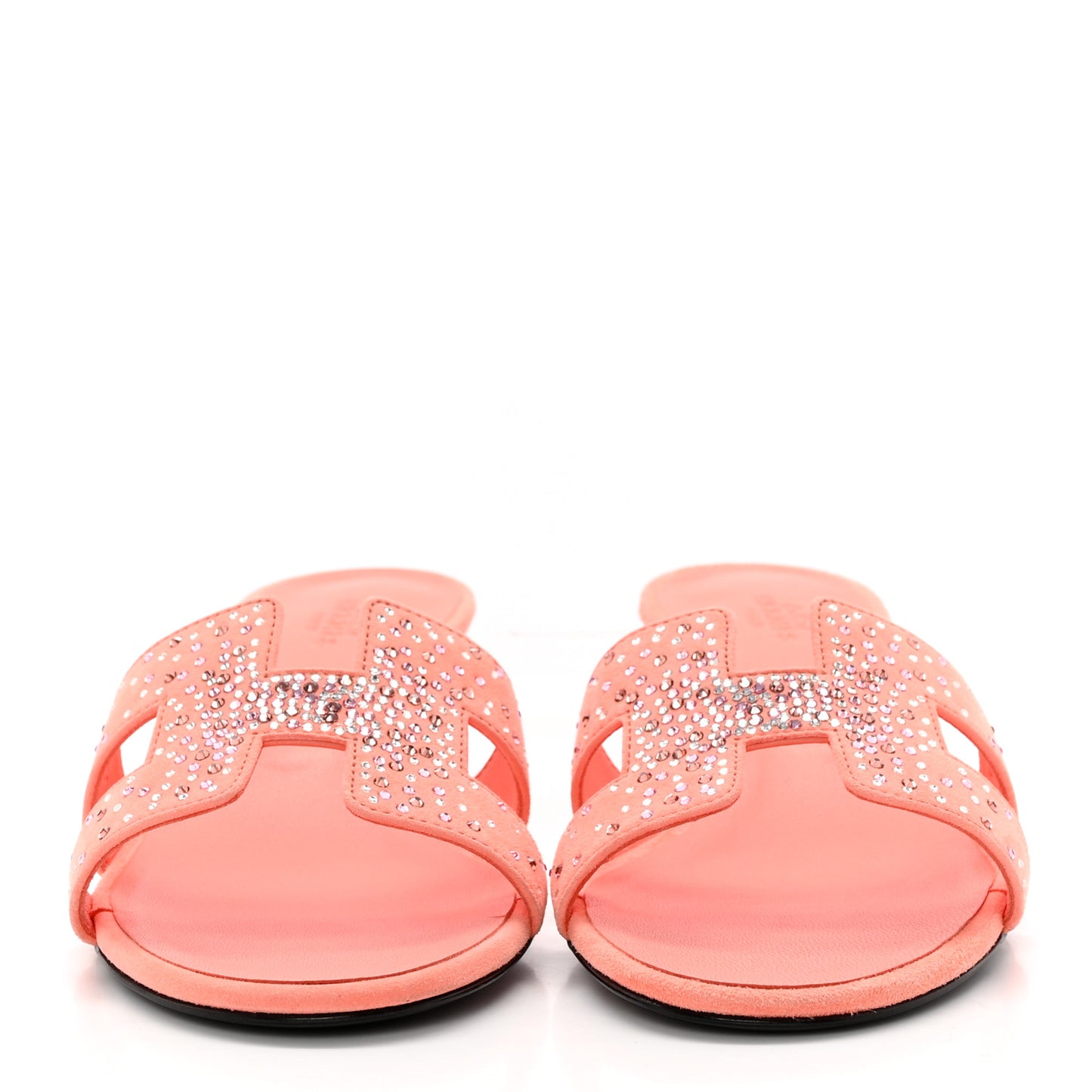 Suede Goatskin Crystal Oasis Sandals 37.5 Orange Joey