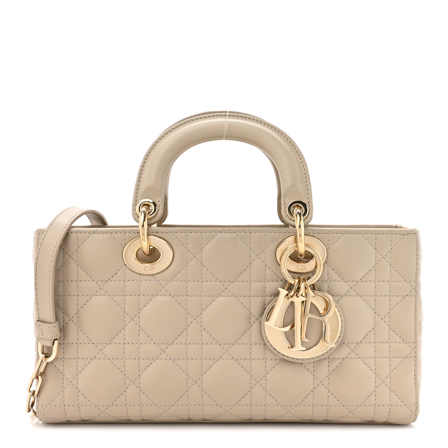 Christian Dior Lambskin Cannage Medium Lady D-Joy Hazelnut 1 of 15