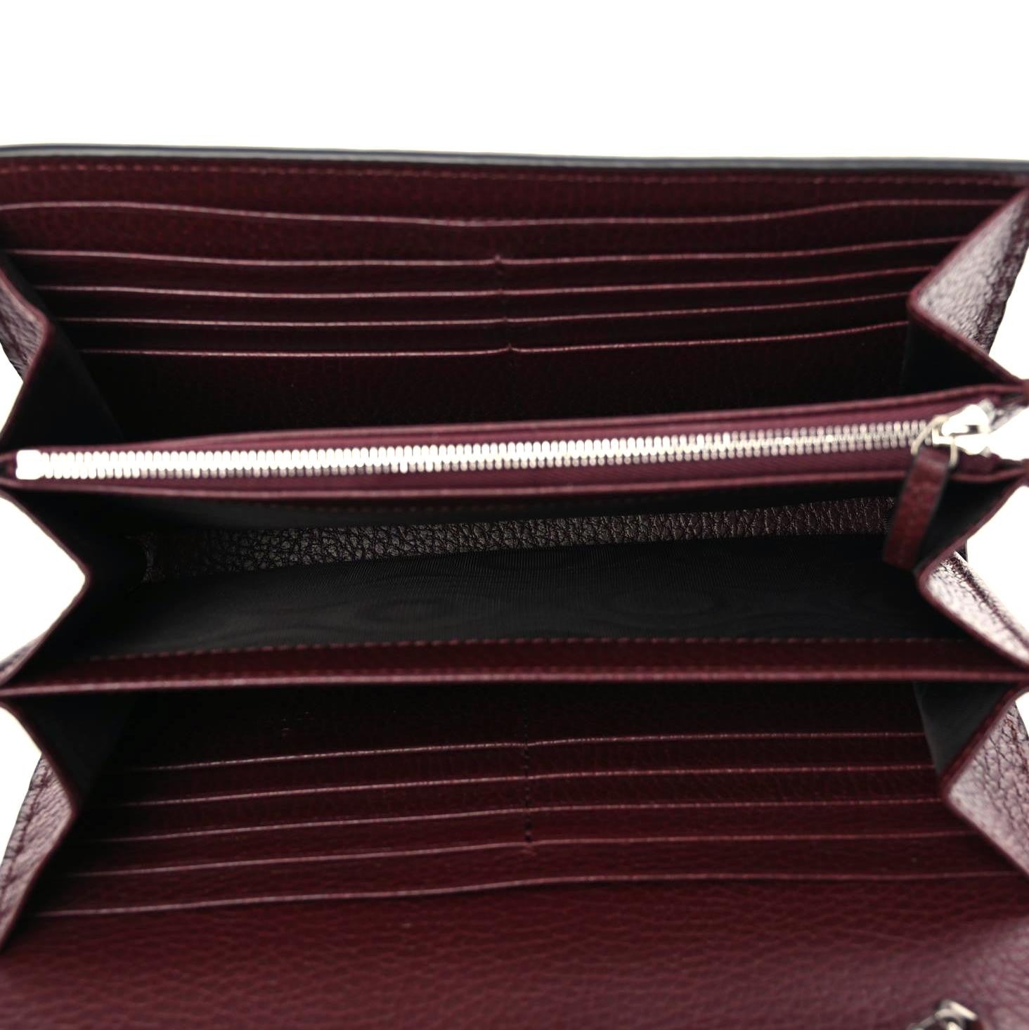 Gucci Dollar Calfskin Crystal Mini Dionysus Chain Wallet Vintage Bordeaux 5 of 14