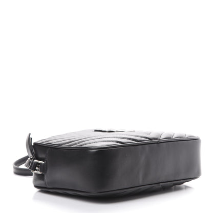 Saint Laurent Calfskin Matelasse Monogram Lou Camera Bag Black 3 of 9