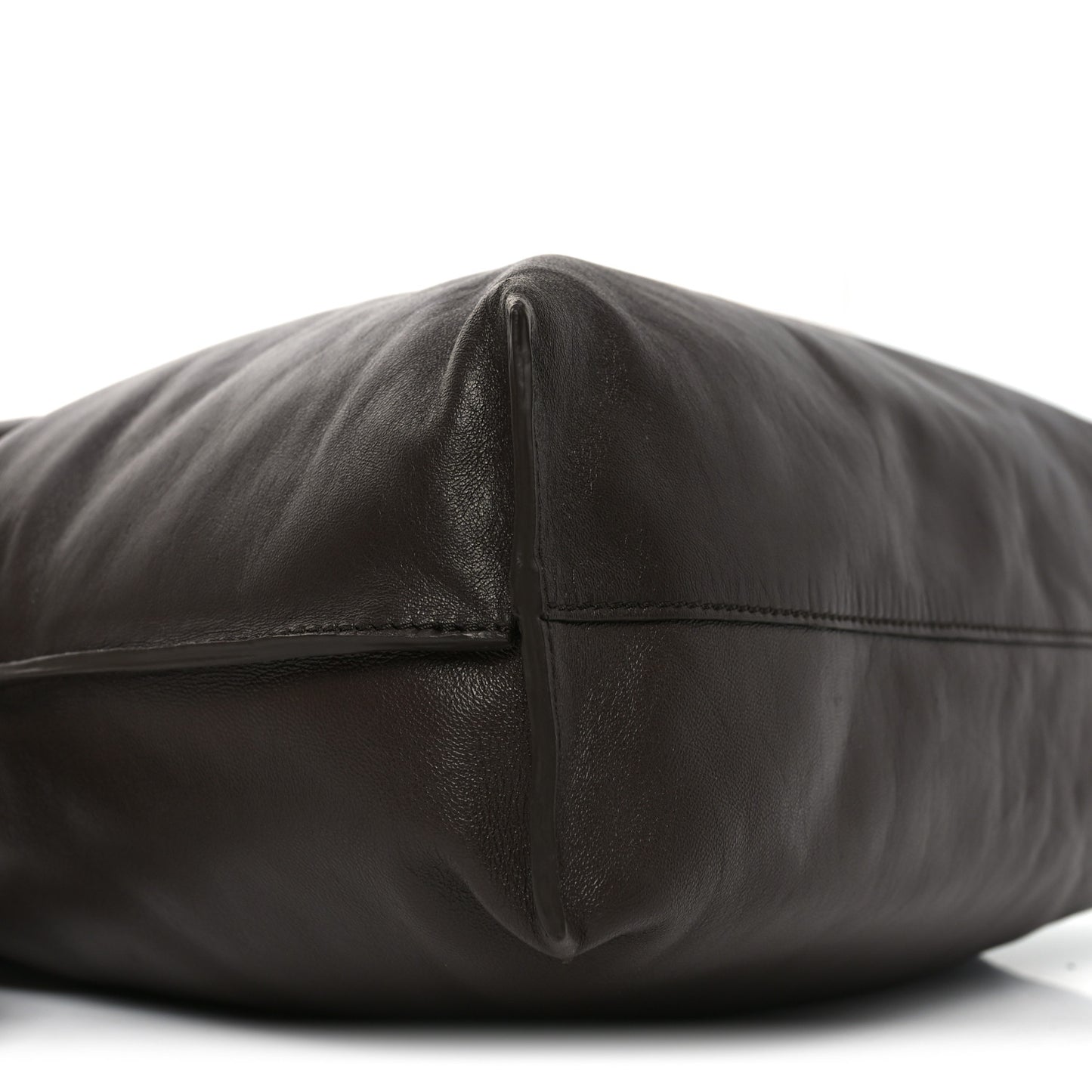 Calfskin Flamenco Puffer Knot Bag Dark Brown