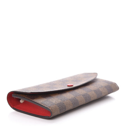 Louis Vuitton Damier Ebene Emilie Wallet Red 4 of 6
