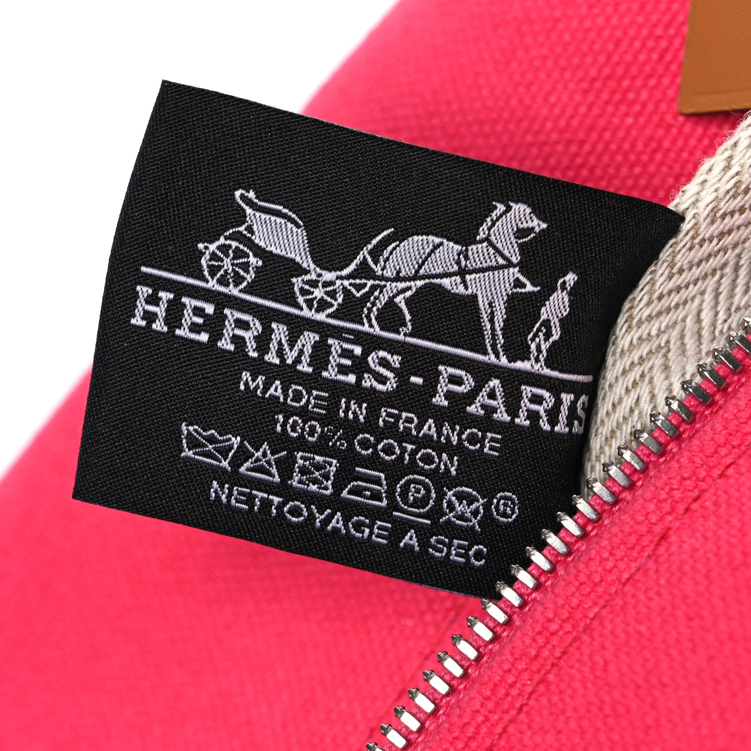 Hermes Canvas Small Bride-A-Brac Pouch Hibiscus 6 of 7