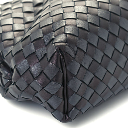 Bottega Veneta Metallic Nappa Intrecciato The Lauren 1980 Clutch Quetsche Antique Silver 11 of 12