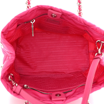 Prada Tessuto Nylon Quilted Shopping Tote Fuxia 5 of 9