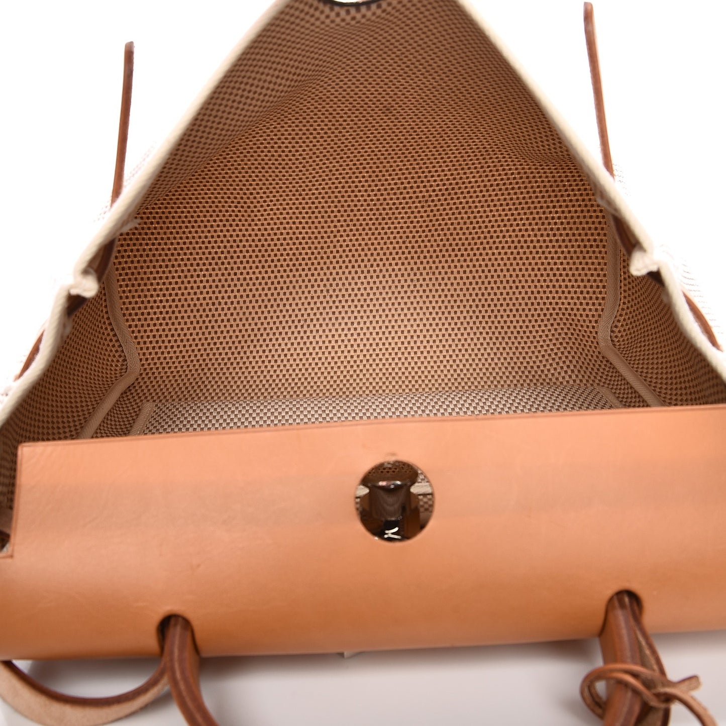 Toile Vache Calfskin Herbag 30 PM Black Natural