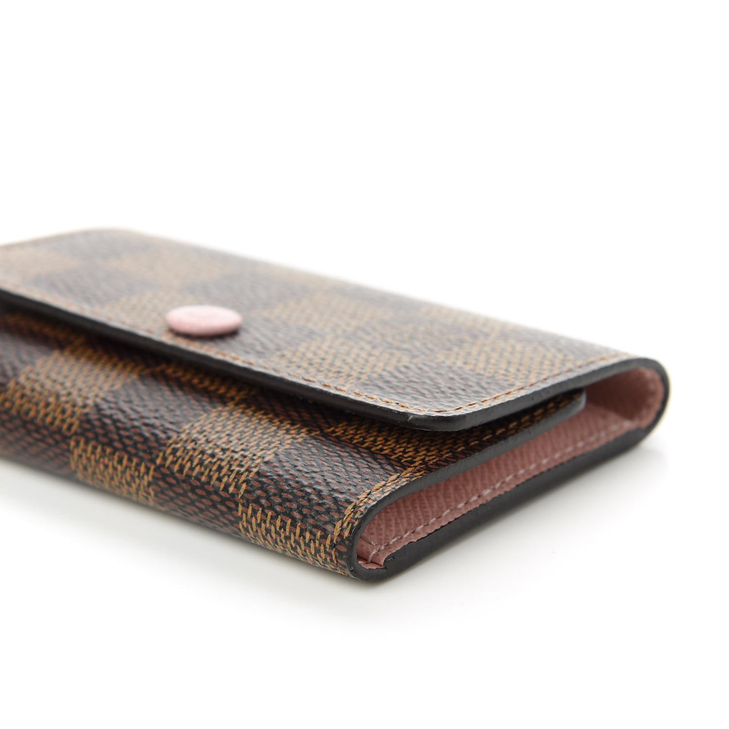 Damier Ebene Multicles 6 Key Holder Rose Ballerine