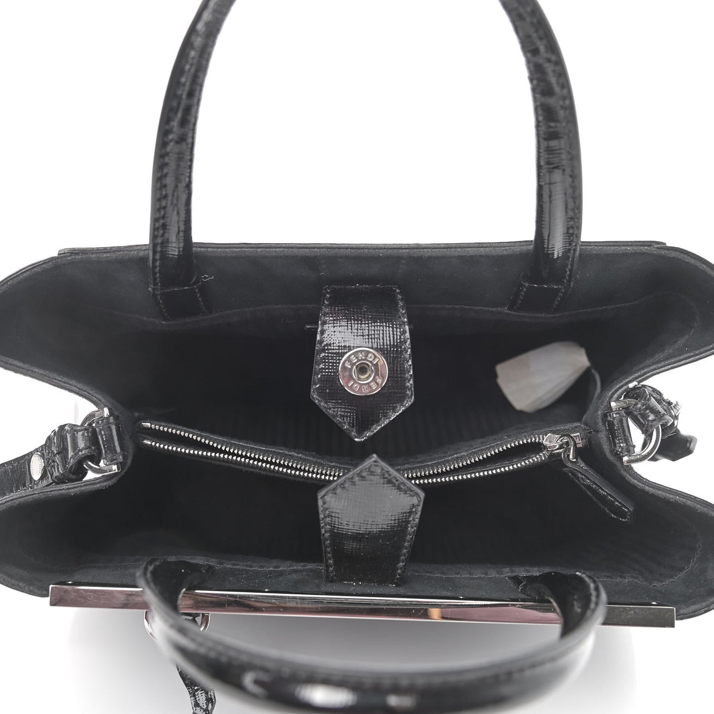 Patent Vitello Elite Petite 2Jours Tote Black