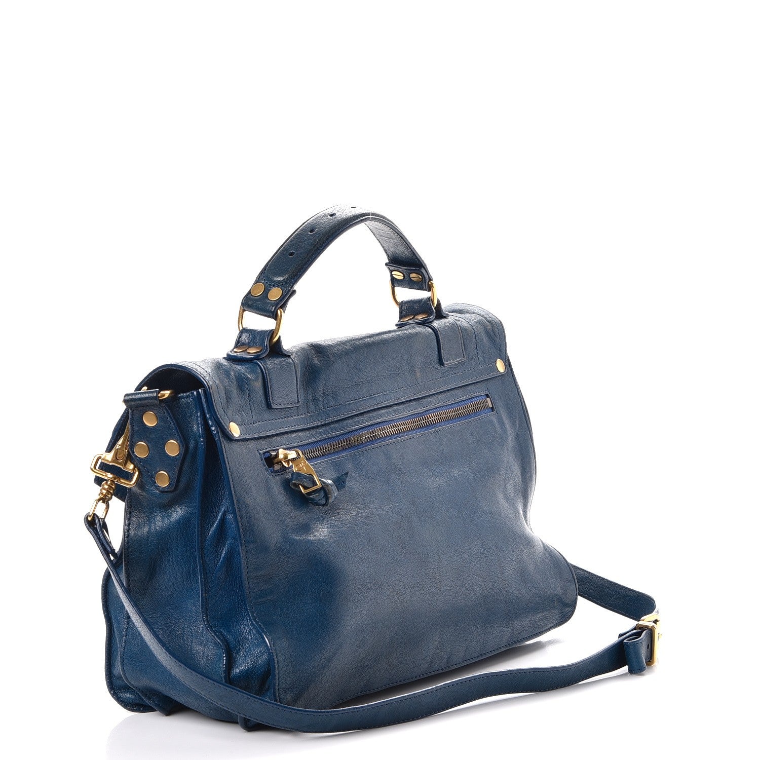 Proenza Schouler Lambskin Medium PS1 Satchel Peacock 3 of 13