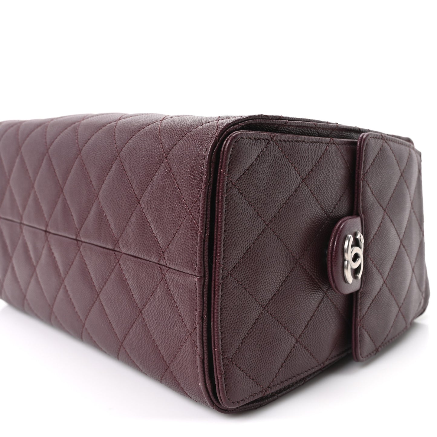 Caviar Quilted Small Chanel 25 Handbag Dark Burgundy