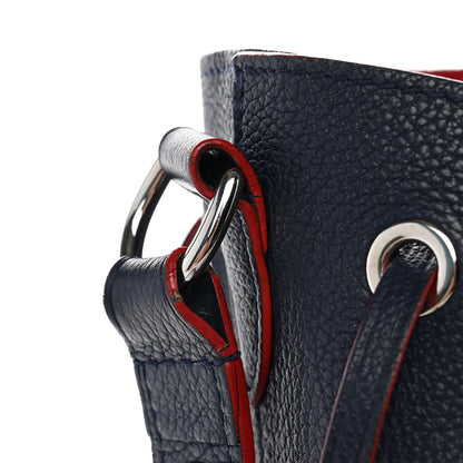 Louis Vuitton Soft Calfskin Braided Lockme Bucket Marine Rouge 12 of 12
