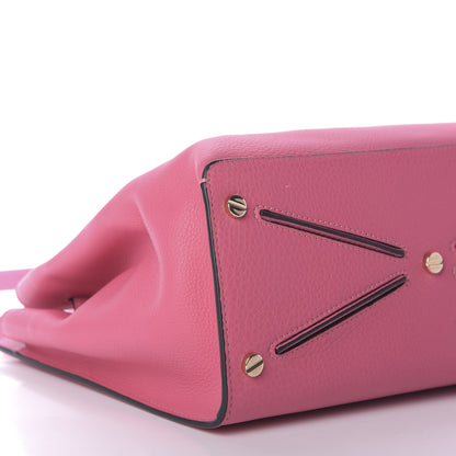 Valentino Garavani Pebbled Calfskin Large JoyLock Satchel Shadow Pink 7 of 9