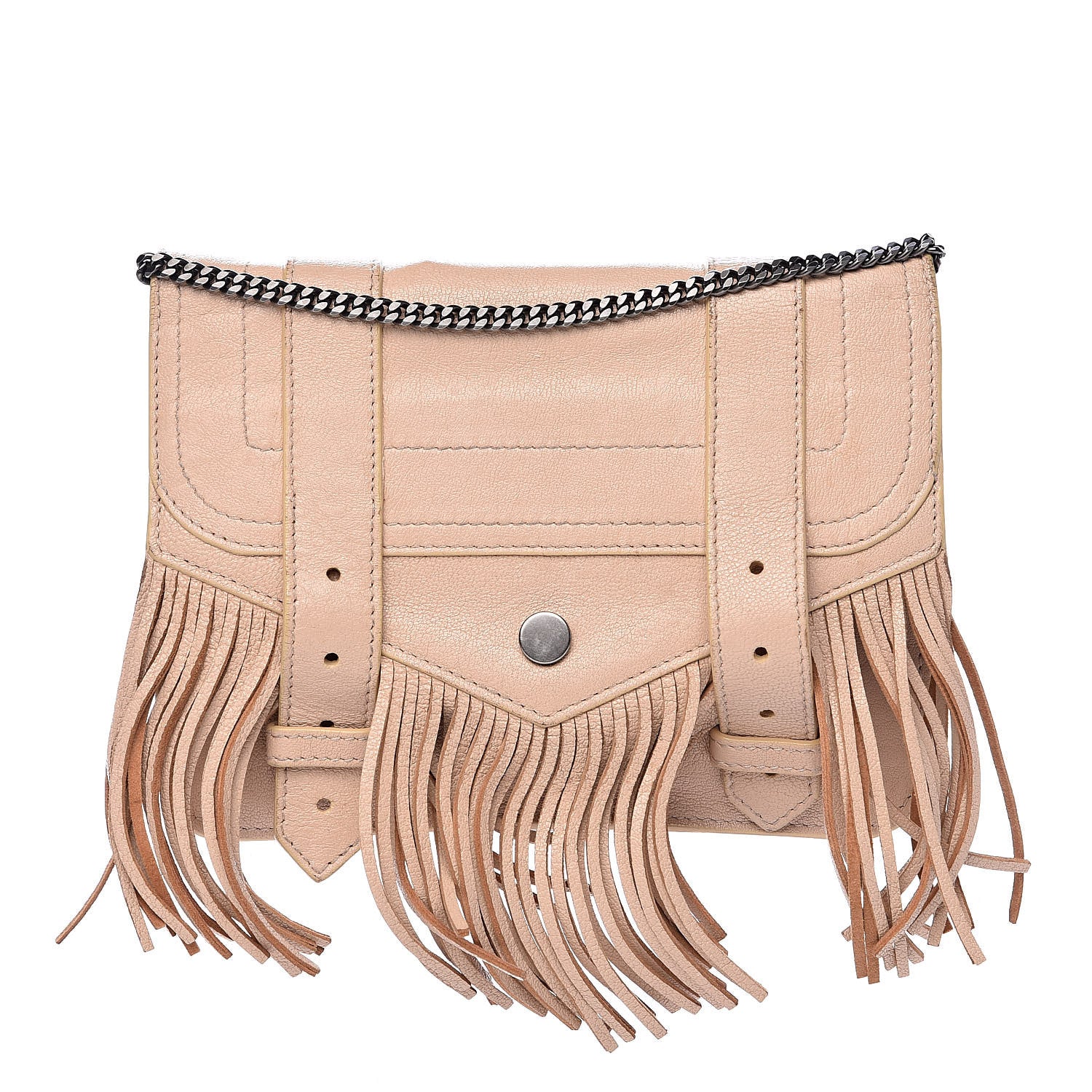 Proenza Schouler Lambskin Fringe PS1 Chain Wallet Beige 1 of 14