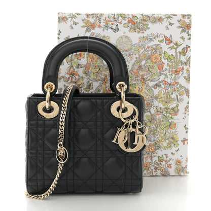 Christian Dior Lambskin Cannage Mini Lady Dior Black 12 of 12