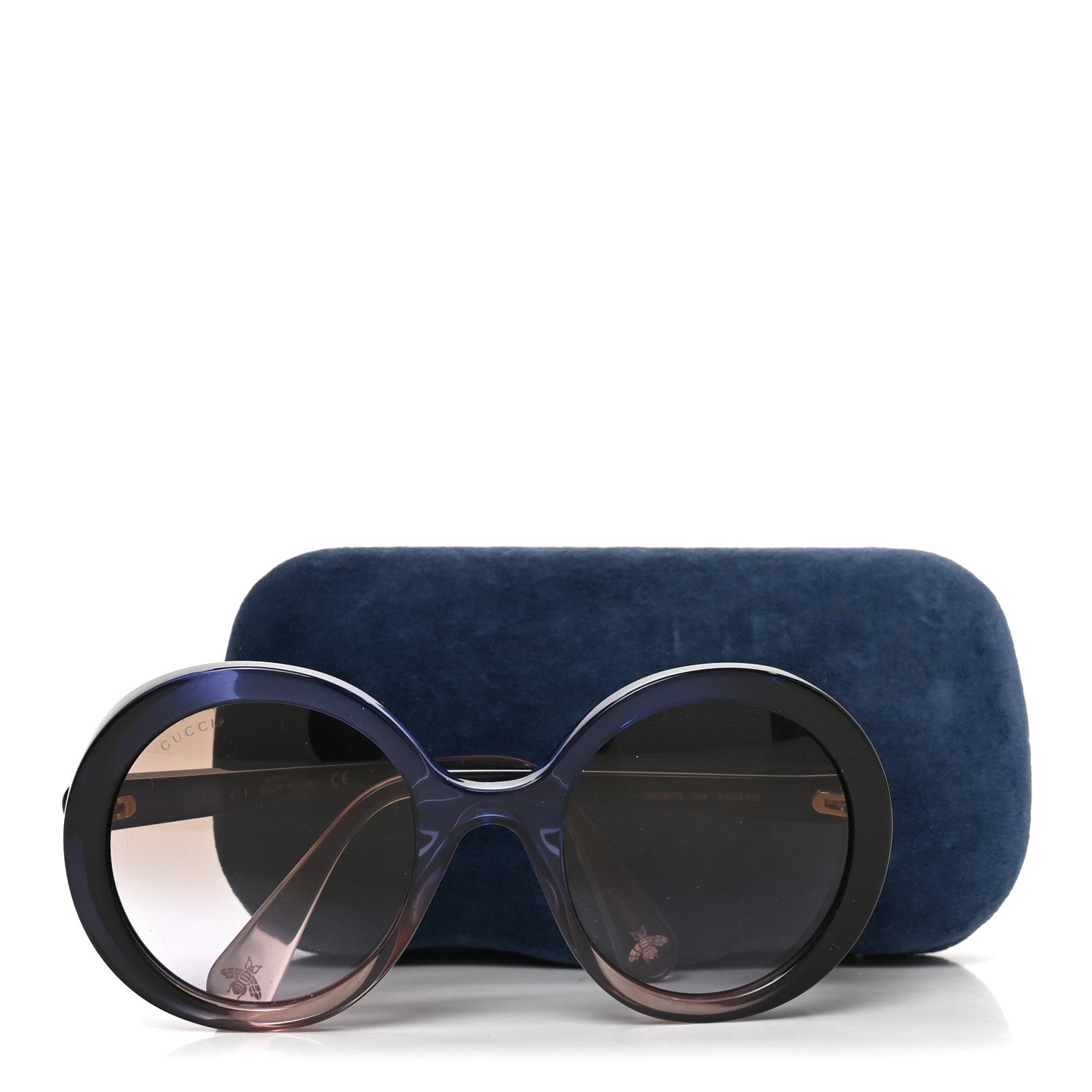 Gucci Round Sunglasses Blue Grey 7 of 7
