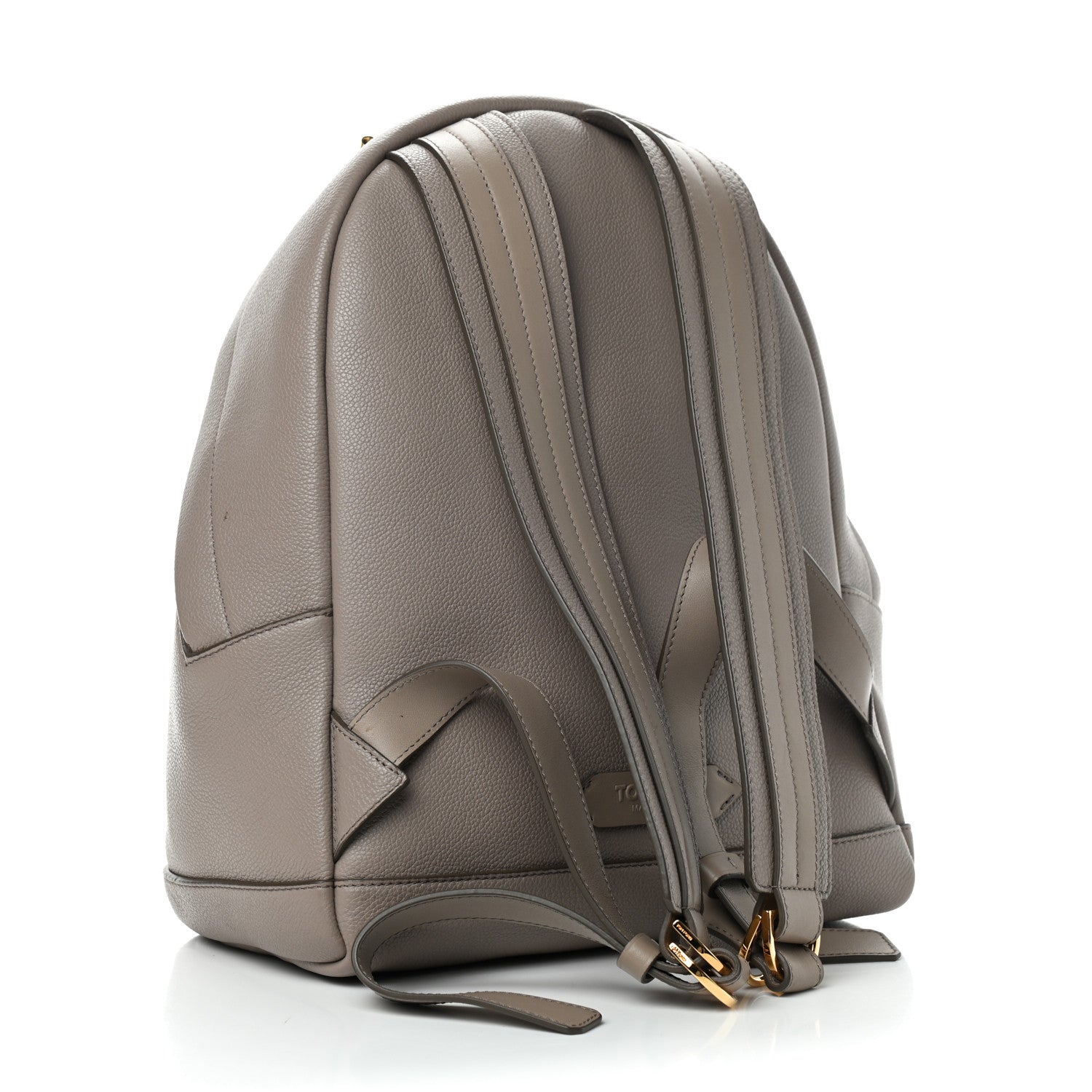 Tom Ford Grained Calfskin Epson Big Zip Backpack Taupe 3 of 8