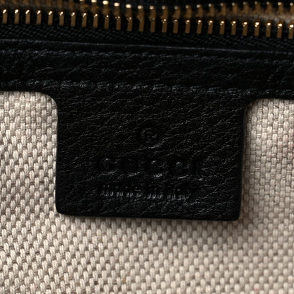 Gucci Pebbled Calfskin Medium Soho Chain Shoulder Bag Black 6 of 13