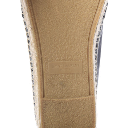 Saint Laurent Lambskin Monogram Espadrilles 37 Black 7 of 9