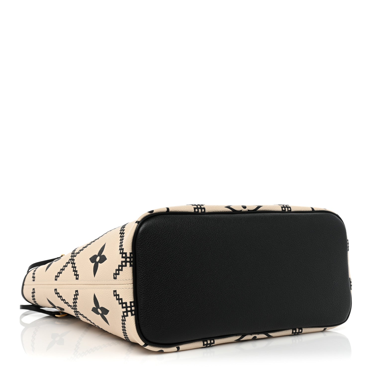 Louis Vuitton Empreinte Monogram Giant Broderies Neverfull MM Cream Black 5 of 9