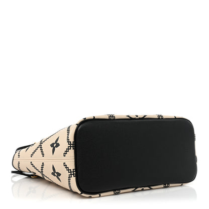 Louis Vuitton Empreinte Monogram Giant Broderies Neverfull MM Cream Black 5 of 9