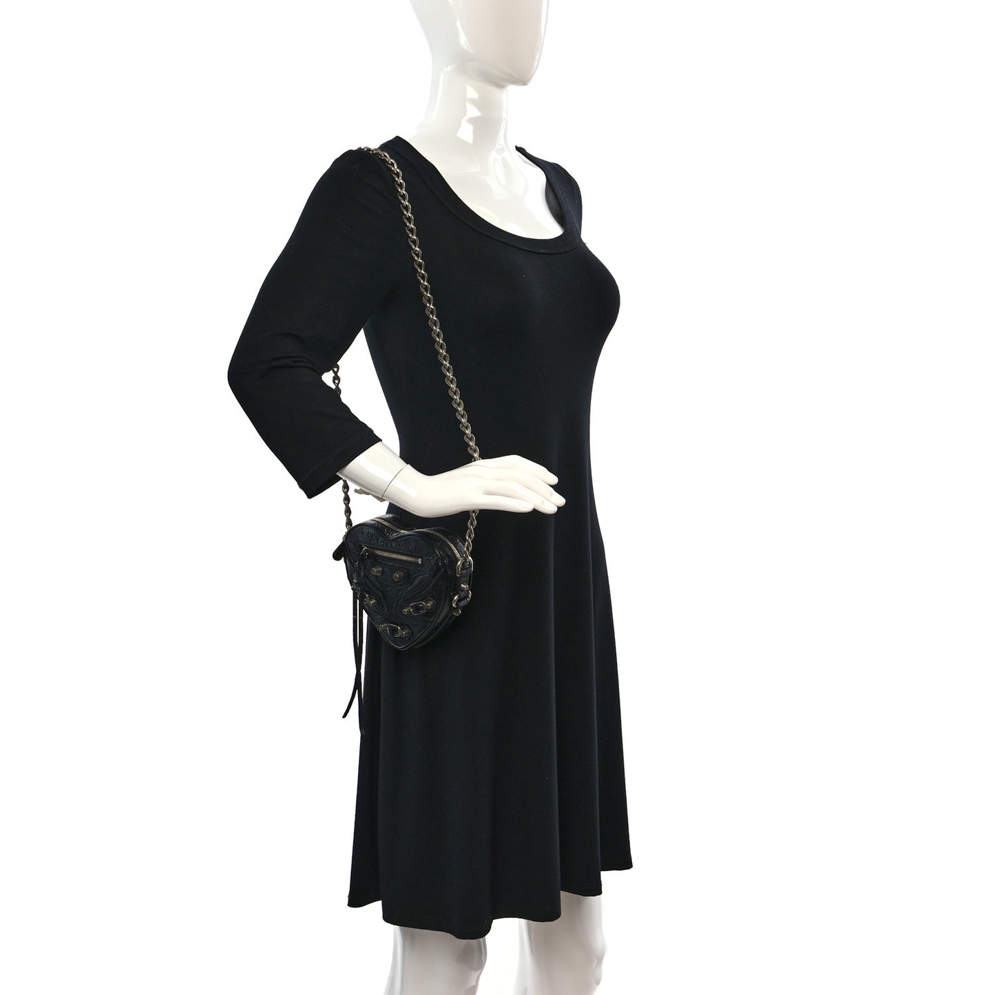 Agneau Arena Mini Le Cagole Heart Bag Black