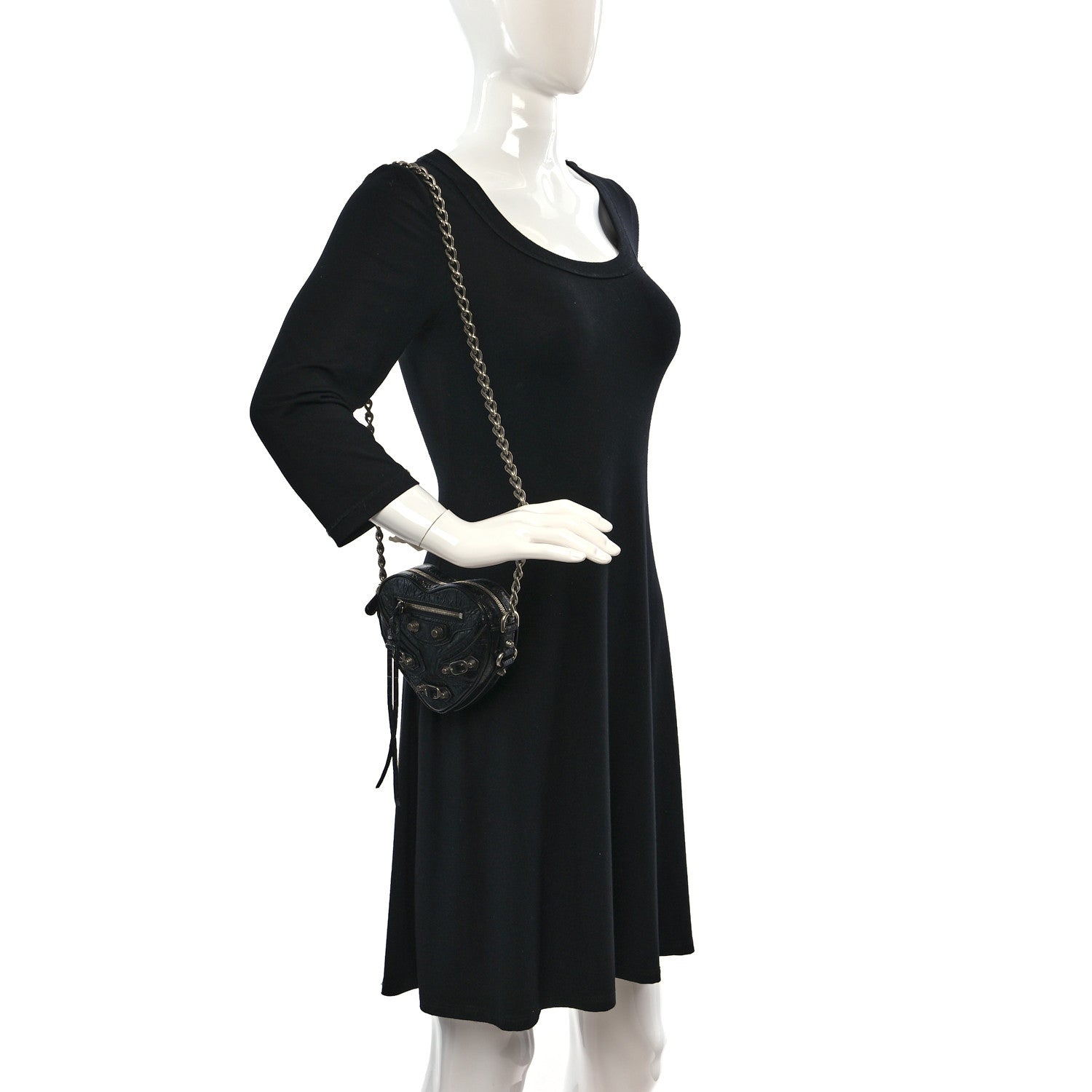Balenciaga Agneau Arena Mini Le Cagole Heart Bag Black 2 of 11