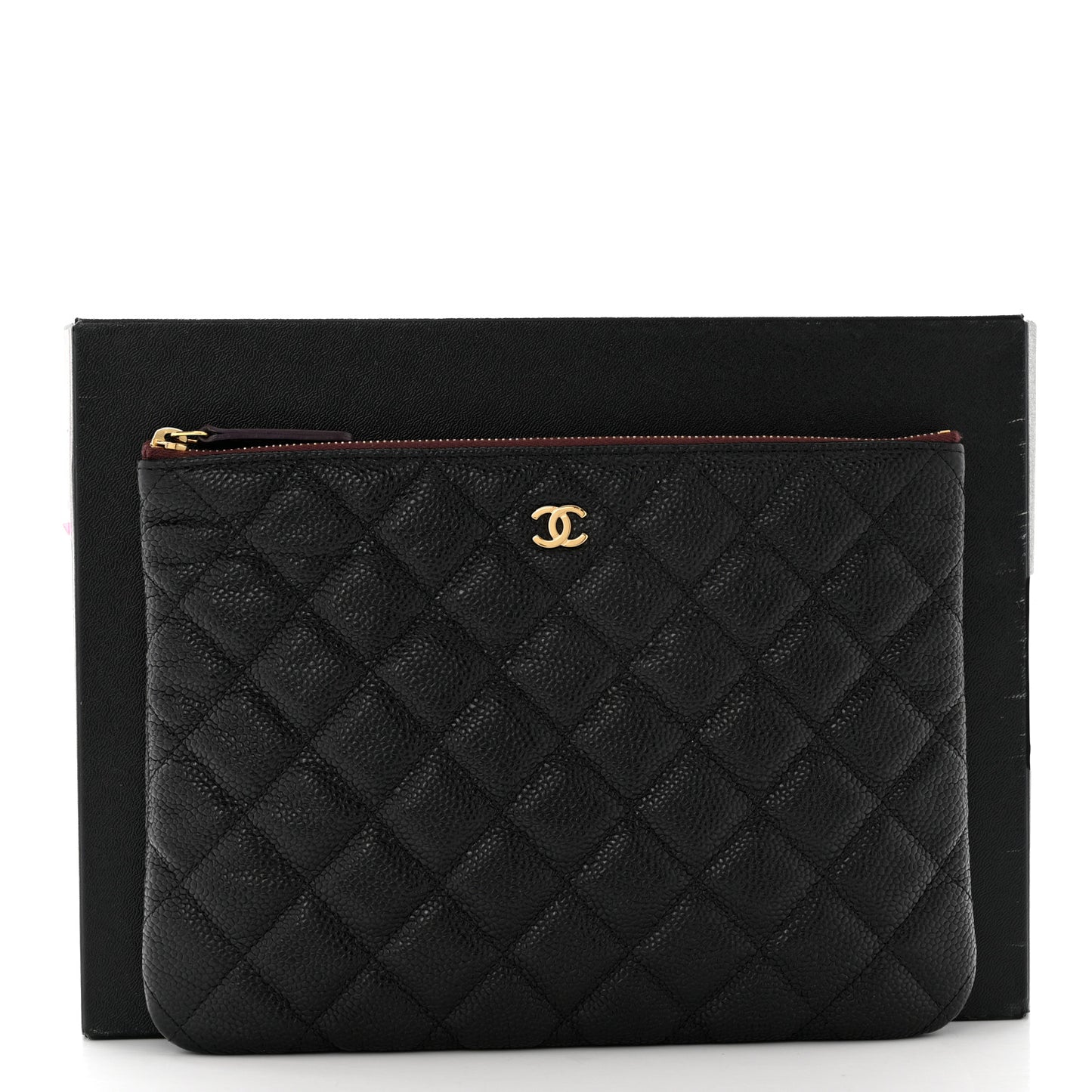 Caviar Quilted Medium Cosmetic Case Black