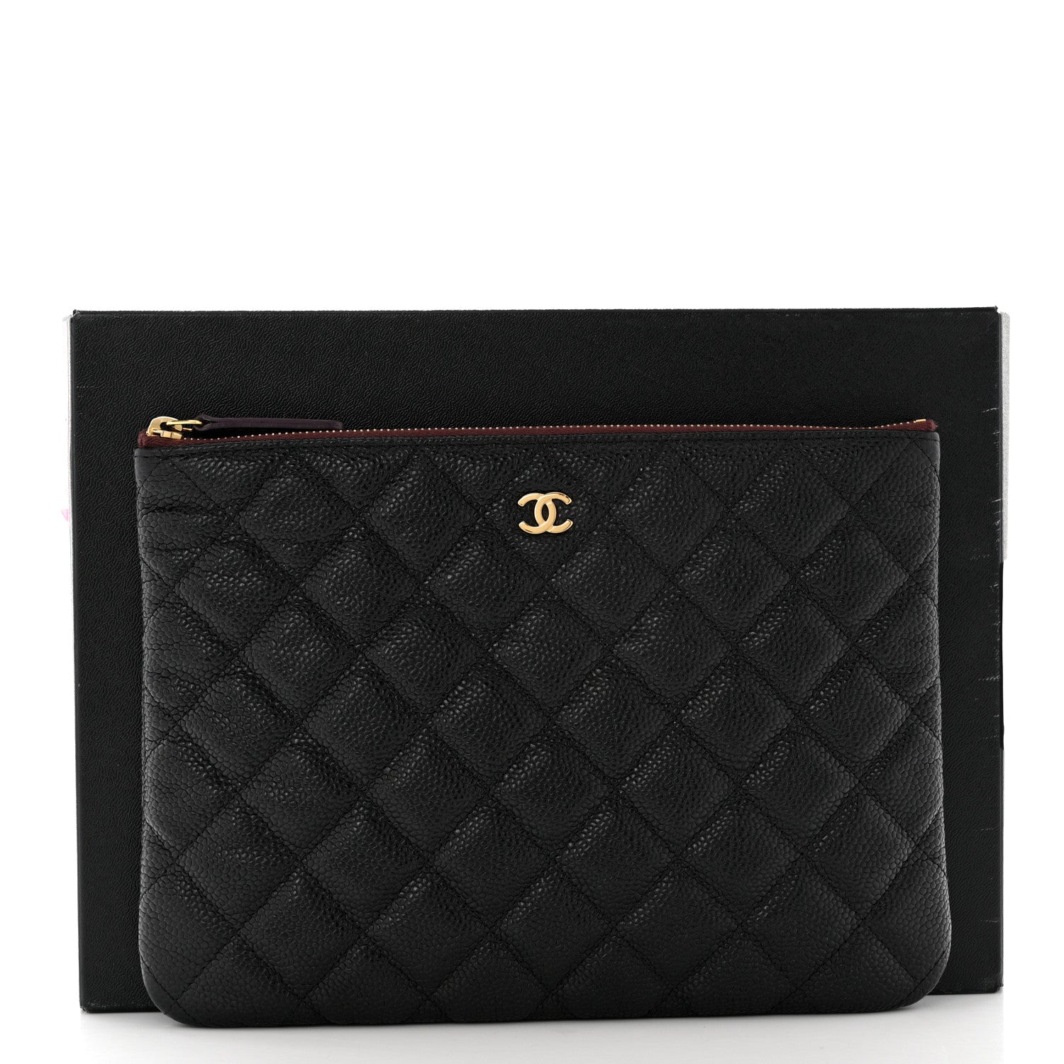 Chanel Caviar Quilted Medium Cosmetic Case Black 8 of 8